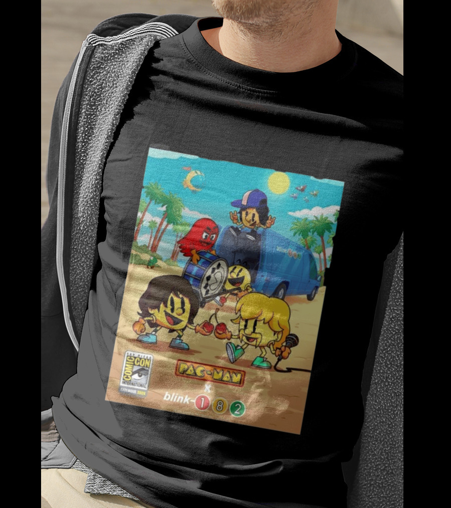 Comic Con San Diego Exclusive 2026 Blink 182 X Pac Man July 23 26 Home Decor T-Shirt