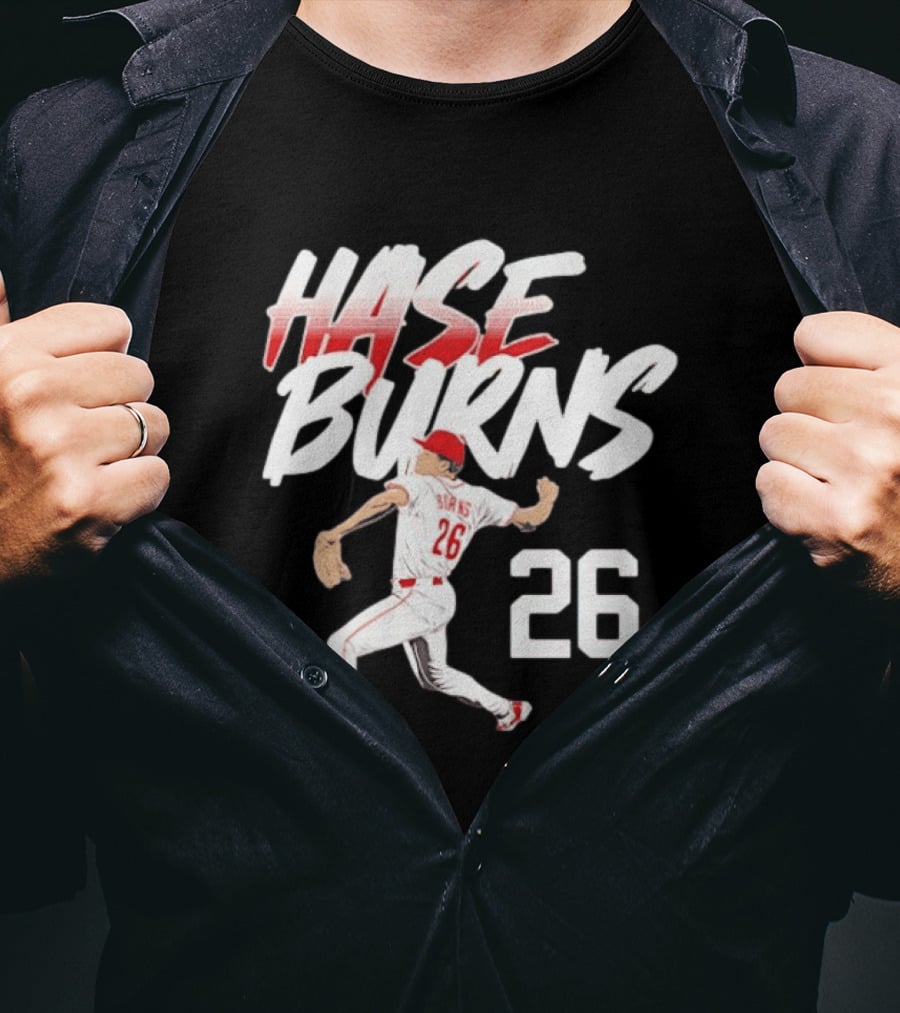 Chase Burns Cincinnati Reds Baseball Ace Number 26 T-Shirt