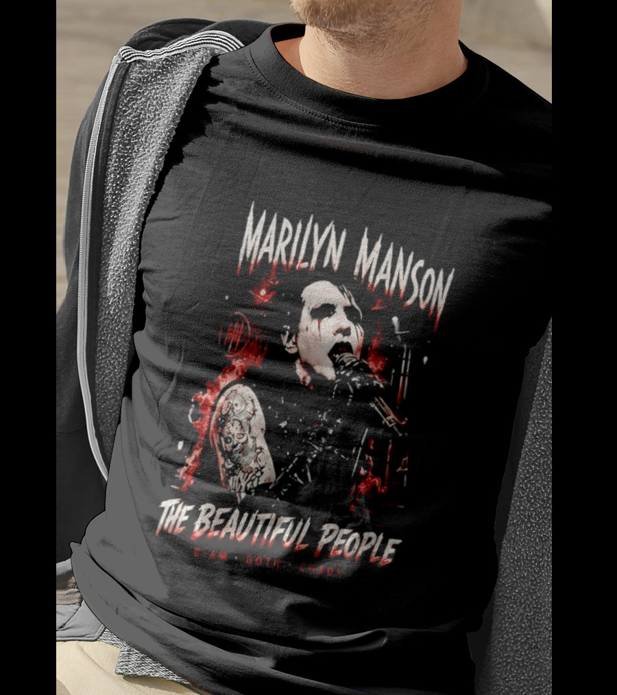 Marilyn Manson The Beautiful People Glam Goth Chaos T-Shirt