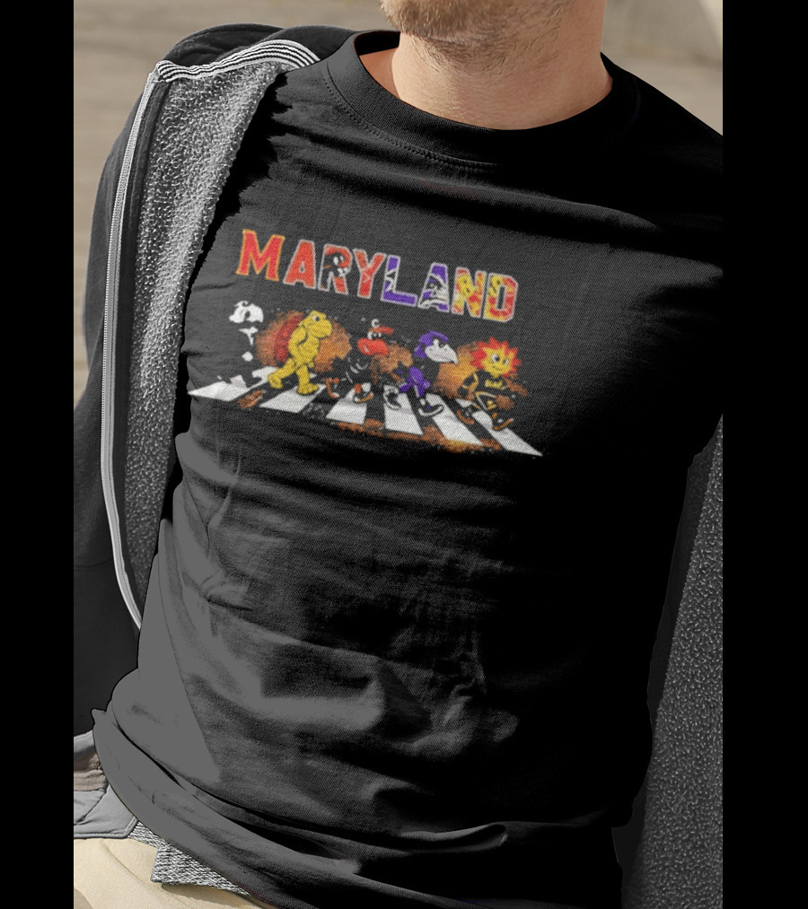 Maryland Abbey Road Mascots Baltimore Orioles 2026 Abbey Road Parade T-Shirt