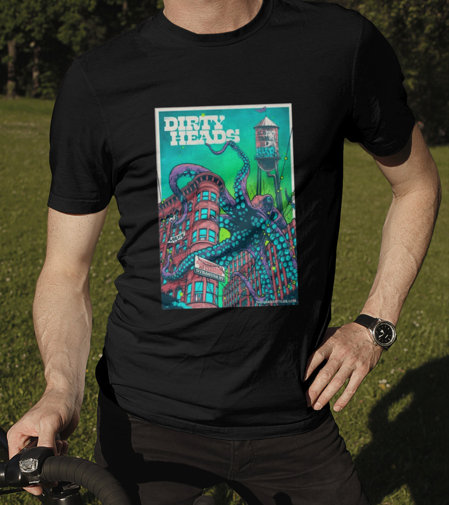 Dirty Heads Live At Syracuse Amphitheater July 19 2026 Octopus T-Shirt