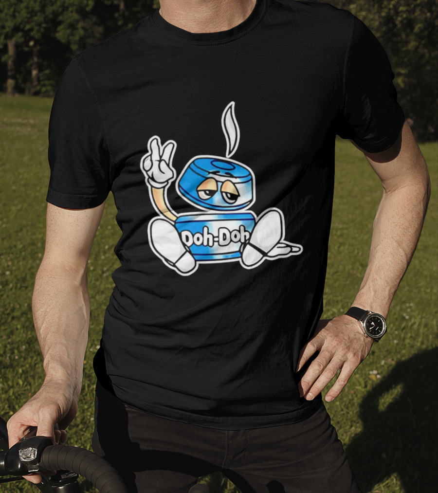 Doh Doh Peace Sign Playful Cartoon Character In Relaxed Pose T-Shirt