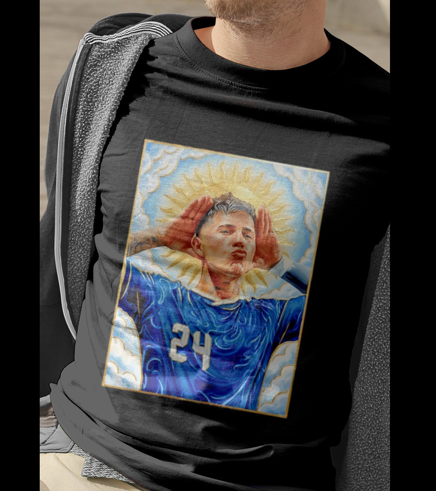 Enzo Fernández 24 Argentina Sun Of May Hands To Ears Gesture T-Shirt