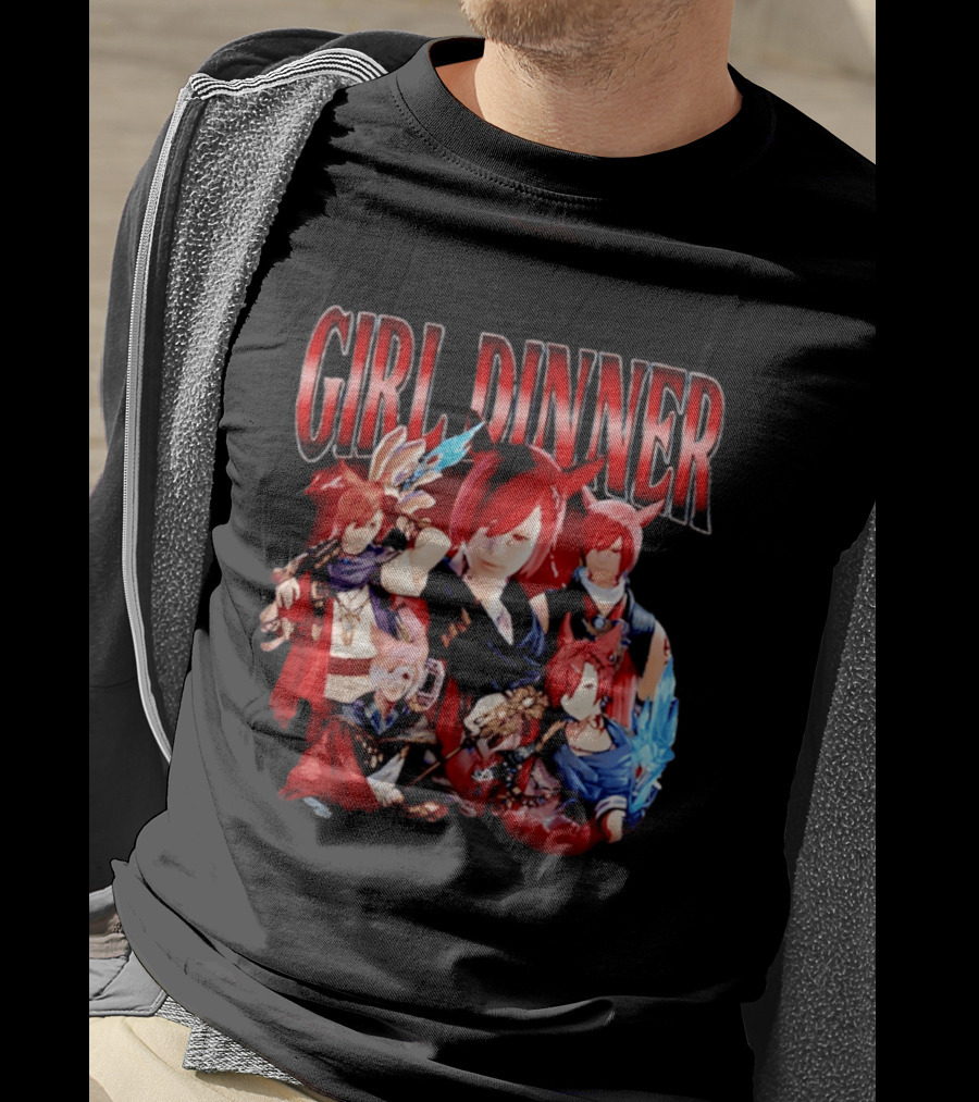 Girl Dinner Anime Character Compilation T-Shirt