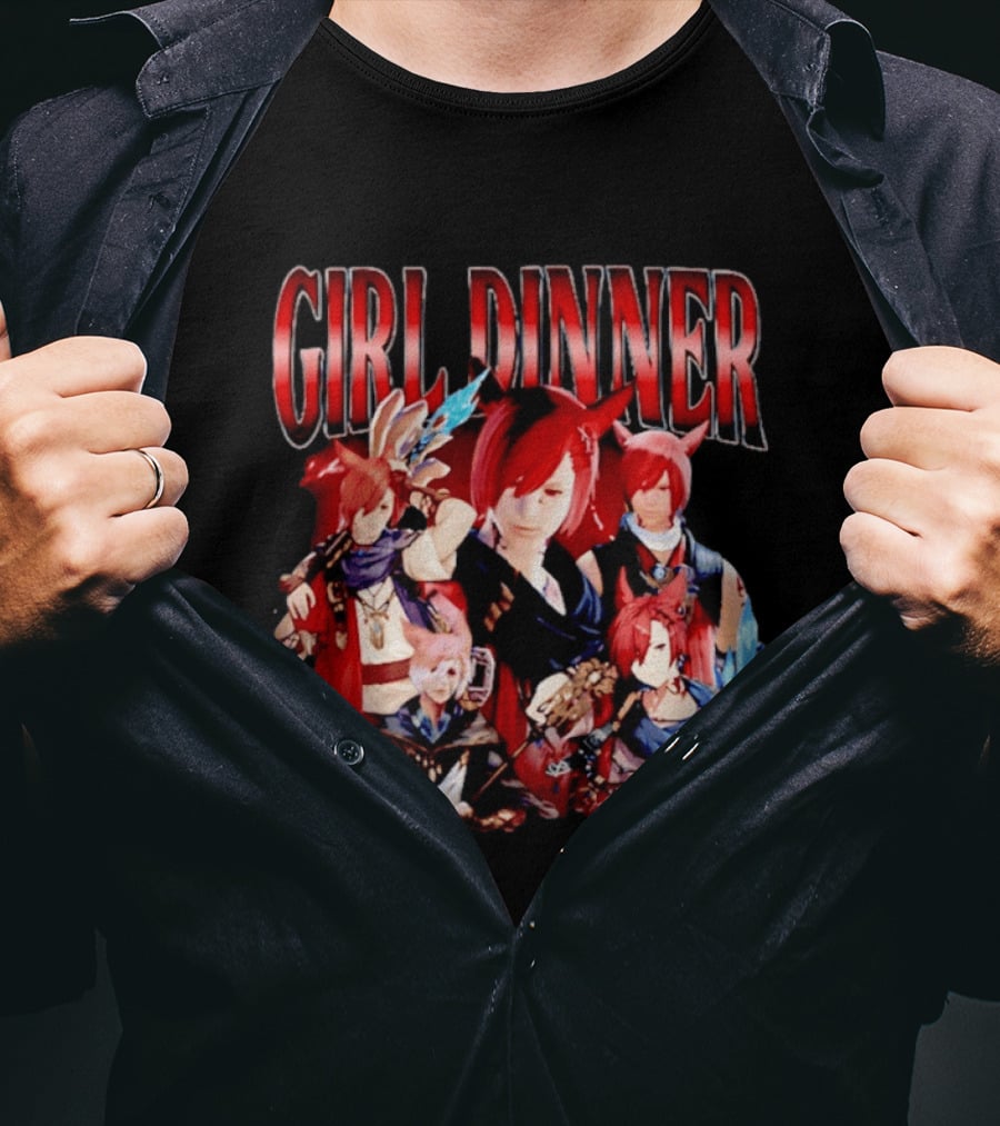 Girl Dinner Anime Character Compilation T-Shirt