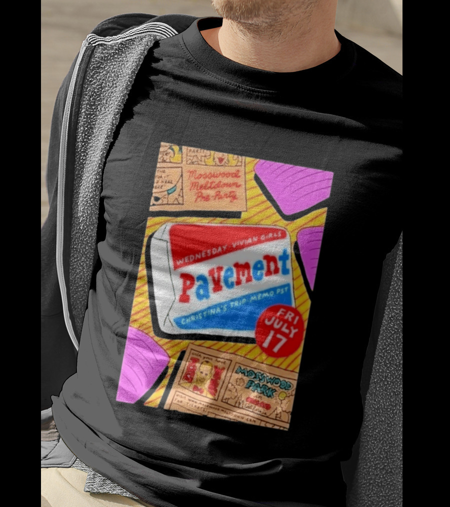 Pavement Vivian Girls At Mosswood Meltdown Pre Party Oakland July 17 2026 T-Shirt