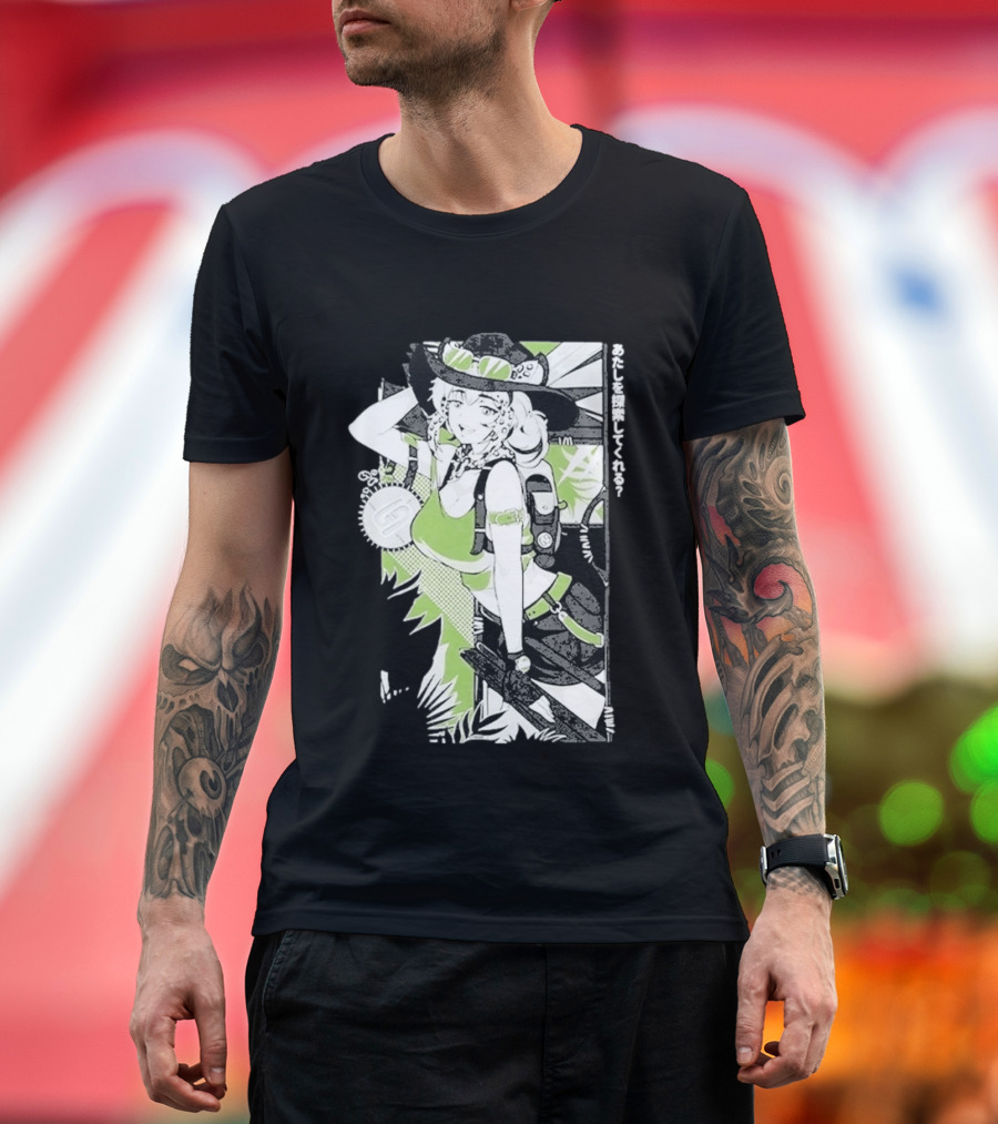 Wild Gamersupps Anime Waifu Adventure Green Aesthetic T-Shirt