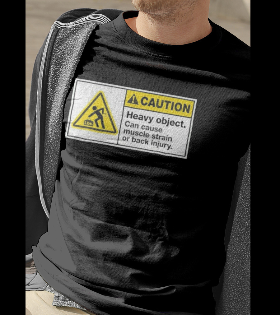 Heavy Object Warning Caution Anime Cat Girl T-Shirt