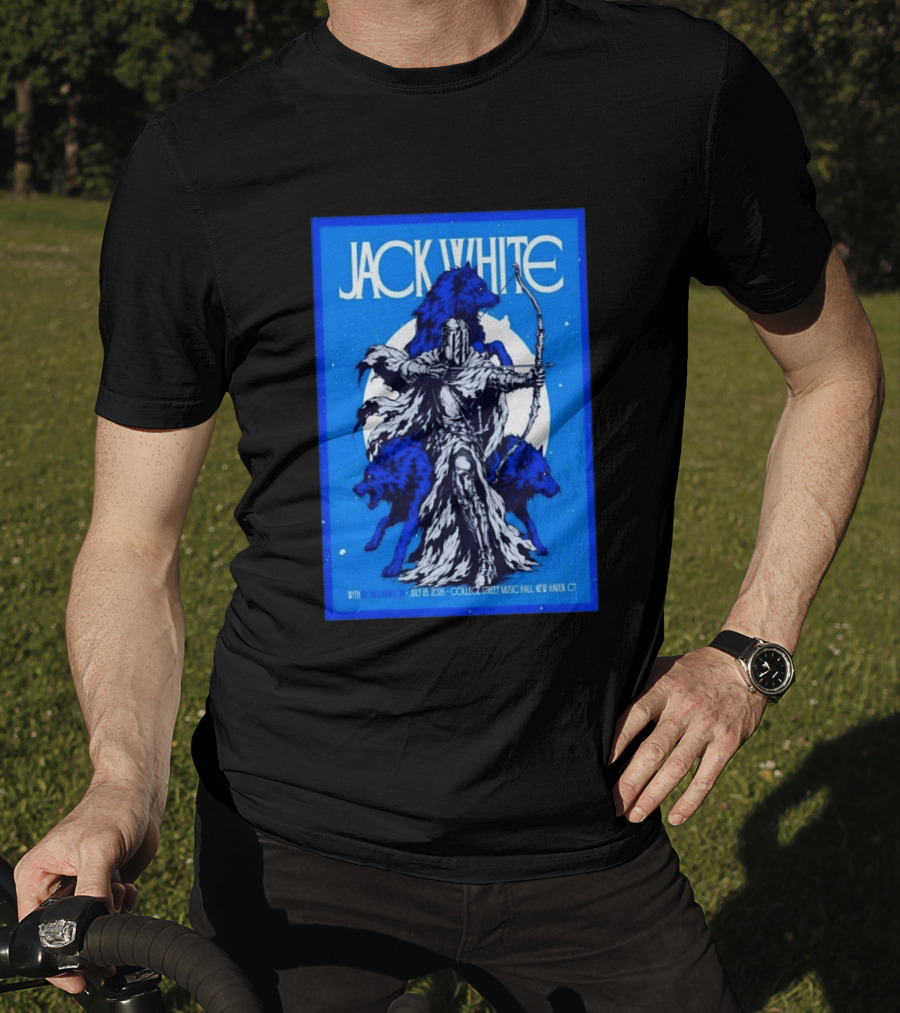 Jack White Concert July 18 2026 College Street Music Hall New Haven CT Event With Wolves And Archer T-Shirt