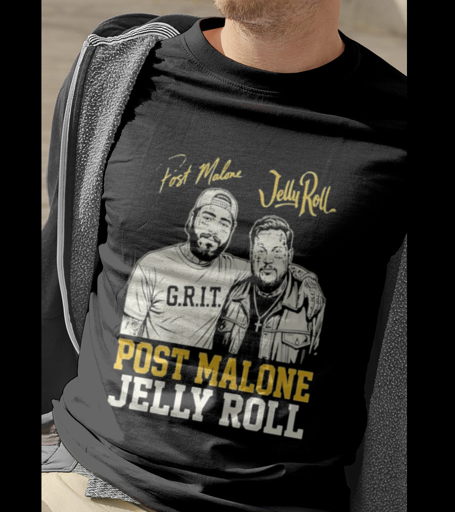 Post Malone Jelly Roll G.R.I.T Collaboration T-Shirt
