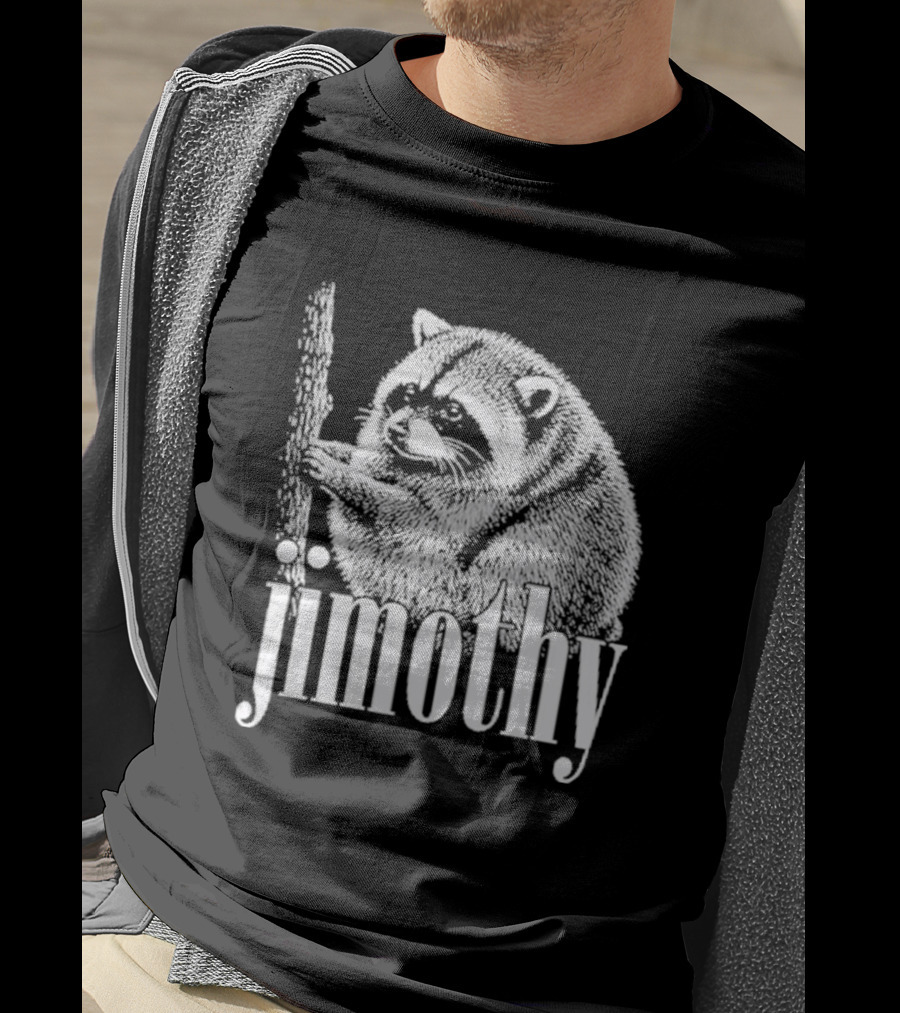 Jimothy Raccoon Hand Drawn Wildlife T-Shirt