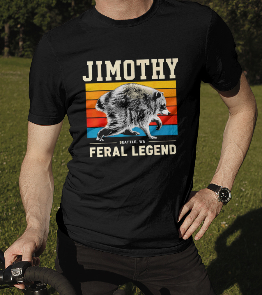 Jimothy Seattle Feral Legend Raccoon T-Shirt