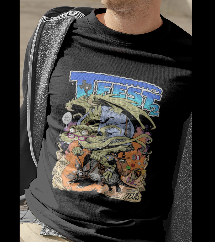 T Fest 2 Cthulhu Armadillo August 29 2026 Pflugerville Texas T-Shirt