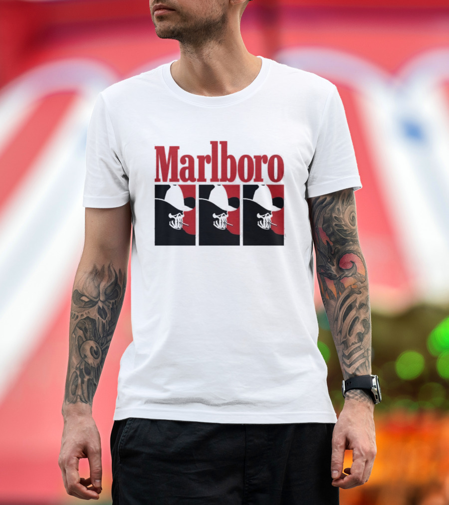 Warren Lotas Marlboro Red Triple Frame Cowboy Aesthetic T-Shirt