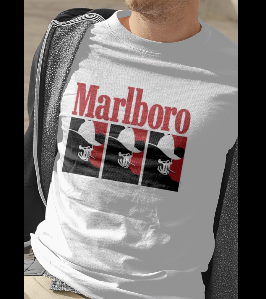 Warren Lotas Marlboro Red Triple Frame Cowboy Aesthetic T-Shirt