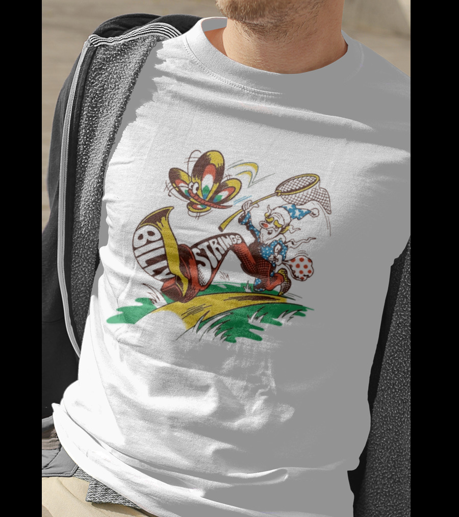 Billy Strings Wizard Catching Butterfly Cartoon Psychedelic T-Shirt