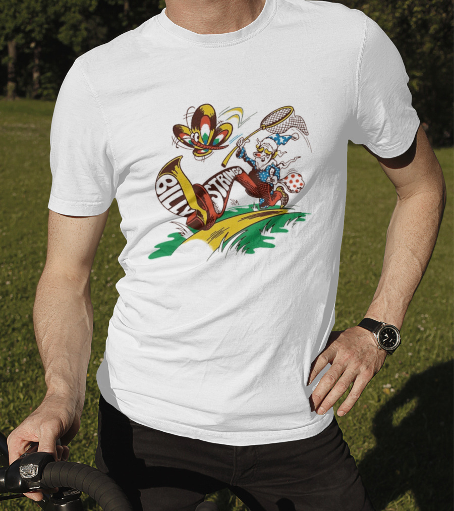 Billy Strings Wizard Catching Butterfly Cartoon Psychedelic T-Shirt