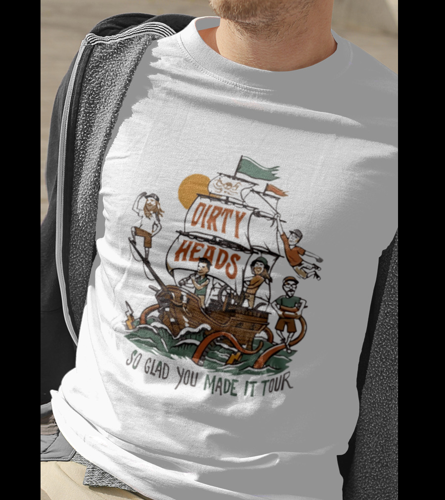 Dirty Heads So Glad You Made It Tour Pirate Ship Adventure T-Shirt