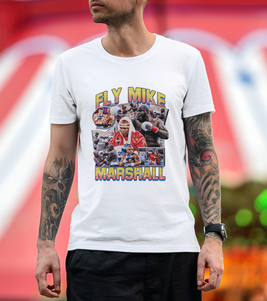 Fly Mike Marshall Boxing Heavyweight Boxer Gucci Kayo Giant Fighter Images T-Shirt