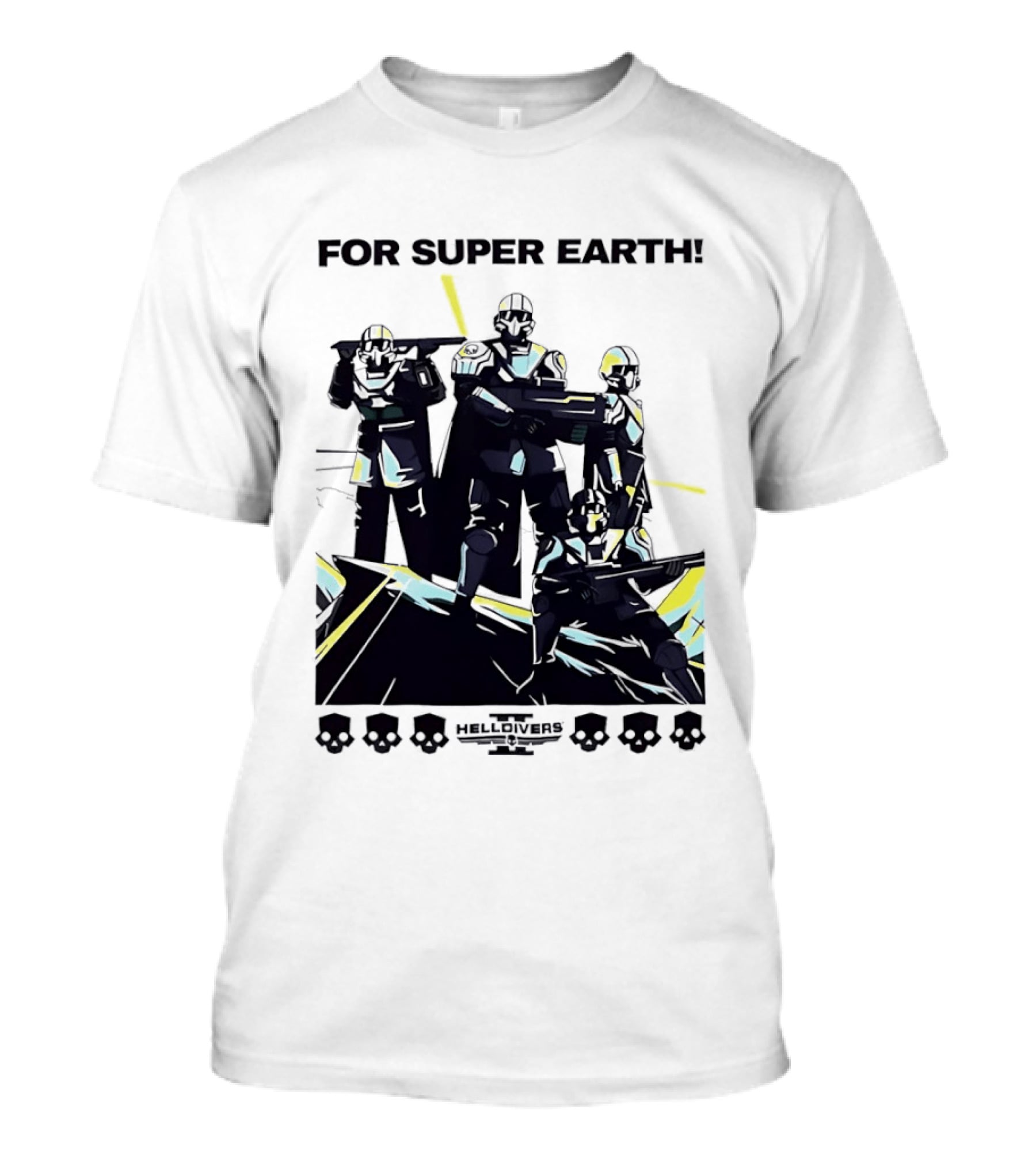 Helldivers II For Super Earth Video Game Soldiers T-Shirt