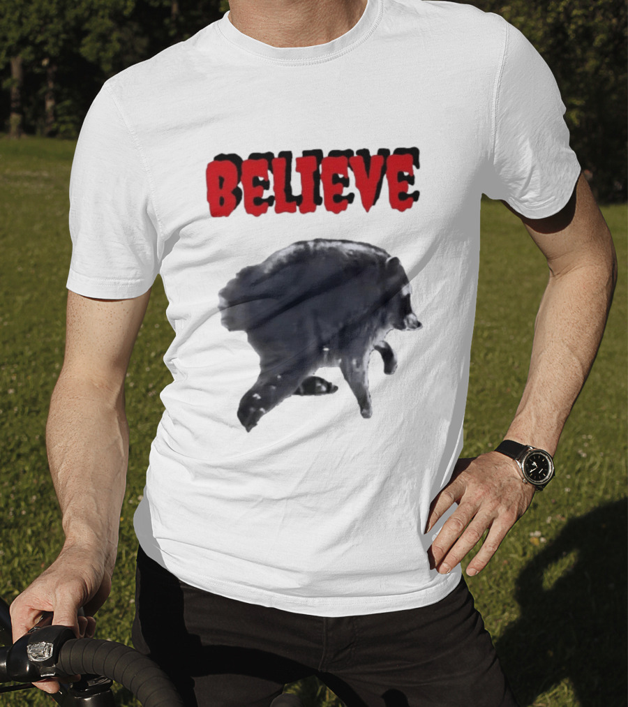 Jimothy Club Believe Raccoon T-Shirt