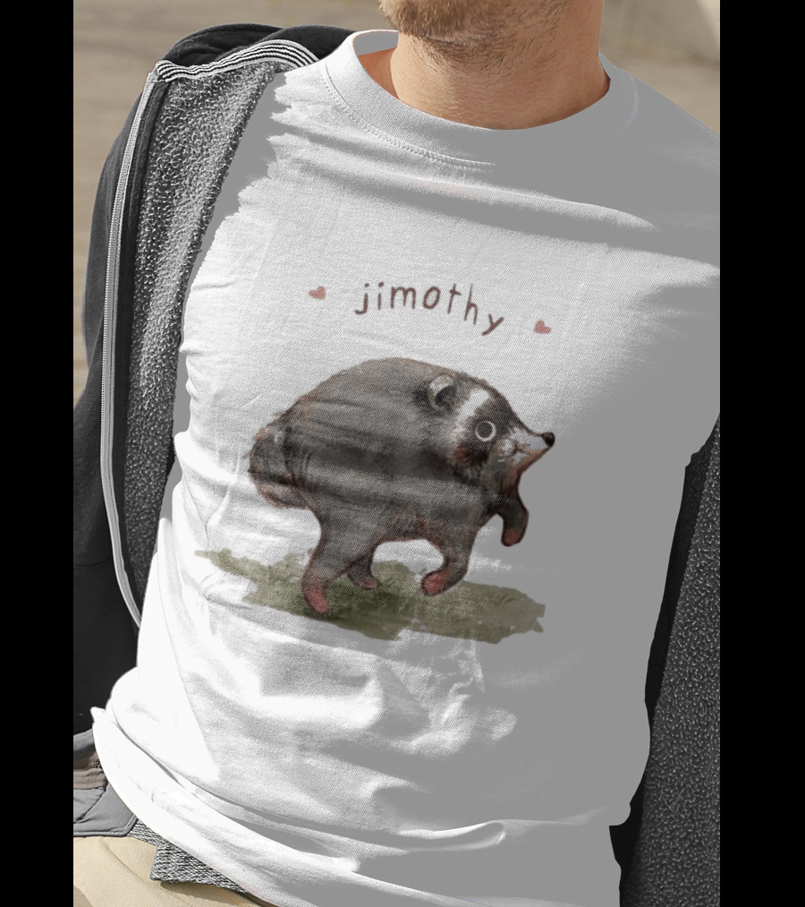 Jimothy Raccoon Cute Nature Illustration Seattle T-Shirt