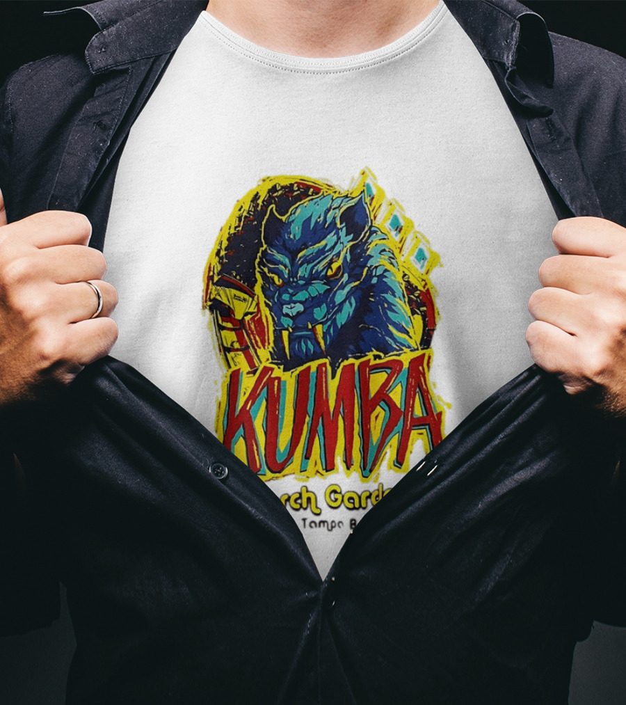 Kumba Busch Gardens Tampa Bay Roller Design With Fierce Beast T-Shirt