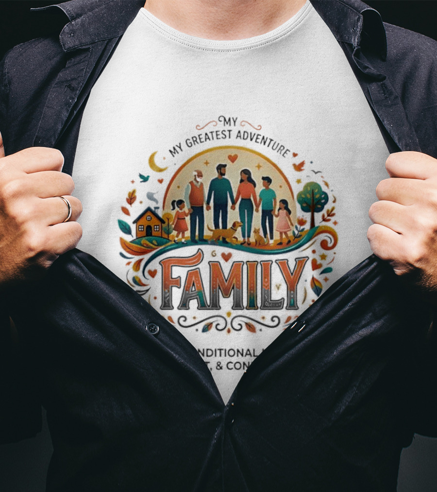 My Greatest Adventure Family Unconditional Love Support Connection T-Shirt