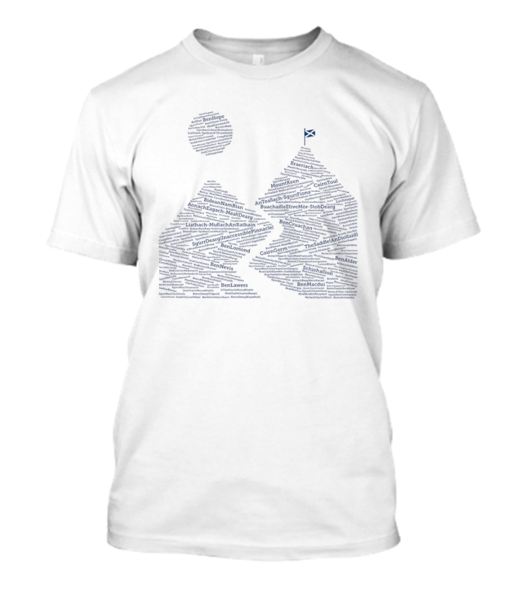 Mountain Adventure Summit With Flag Geometry T-Shirt