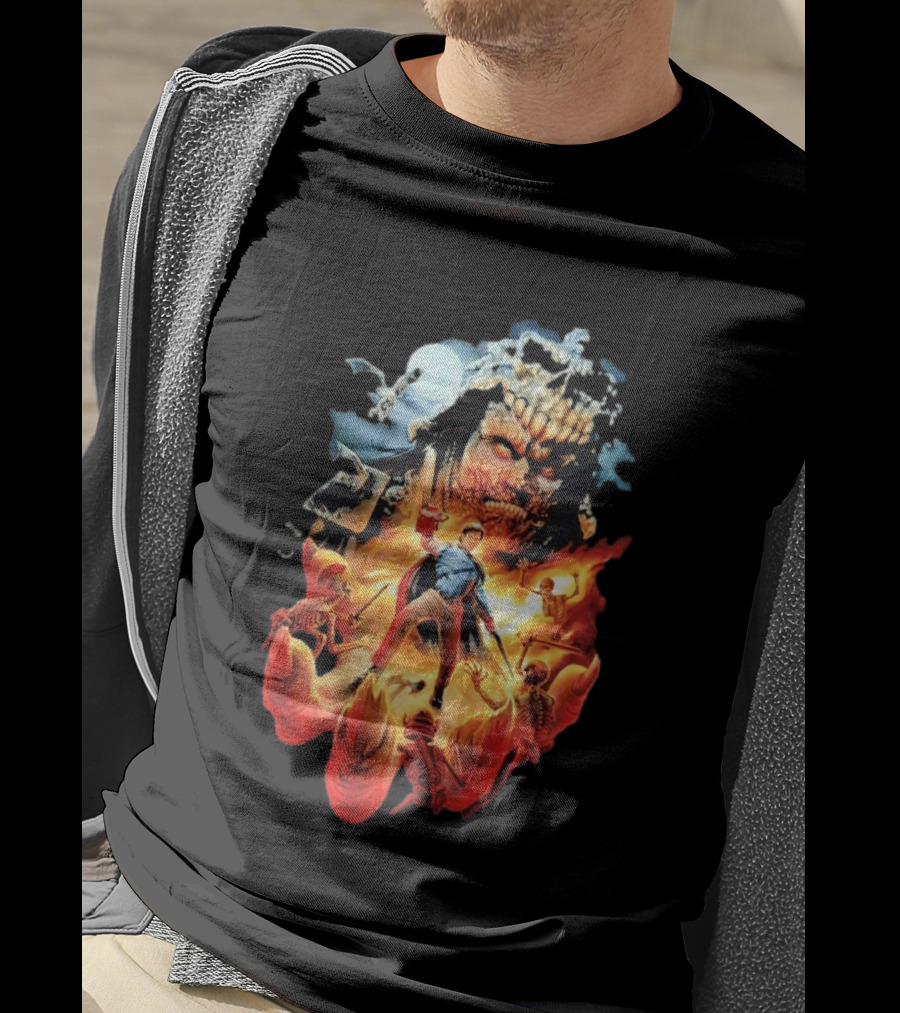 Army Of Darkness Who Wants Some Epic Movie Artwork Battle Scene T-Shirt