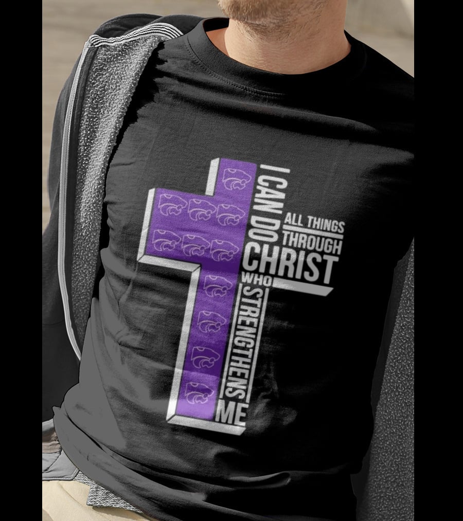 Kansas State Wildcats Faith Empowerment Through Christ Cross T-Shirt