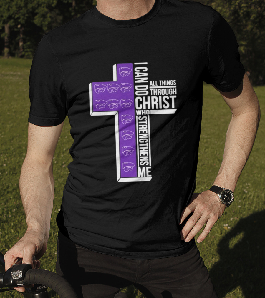 Kansas State Wildcats Faith Empowerment Through Christ Cross T-Shirt
