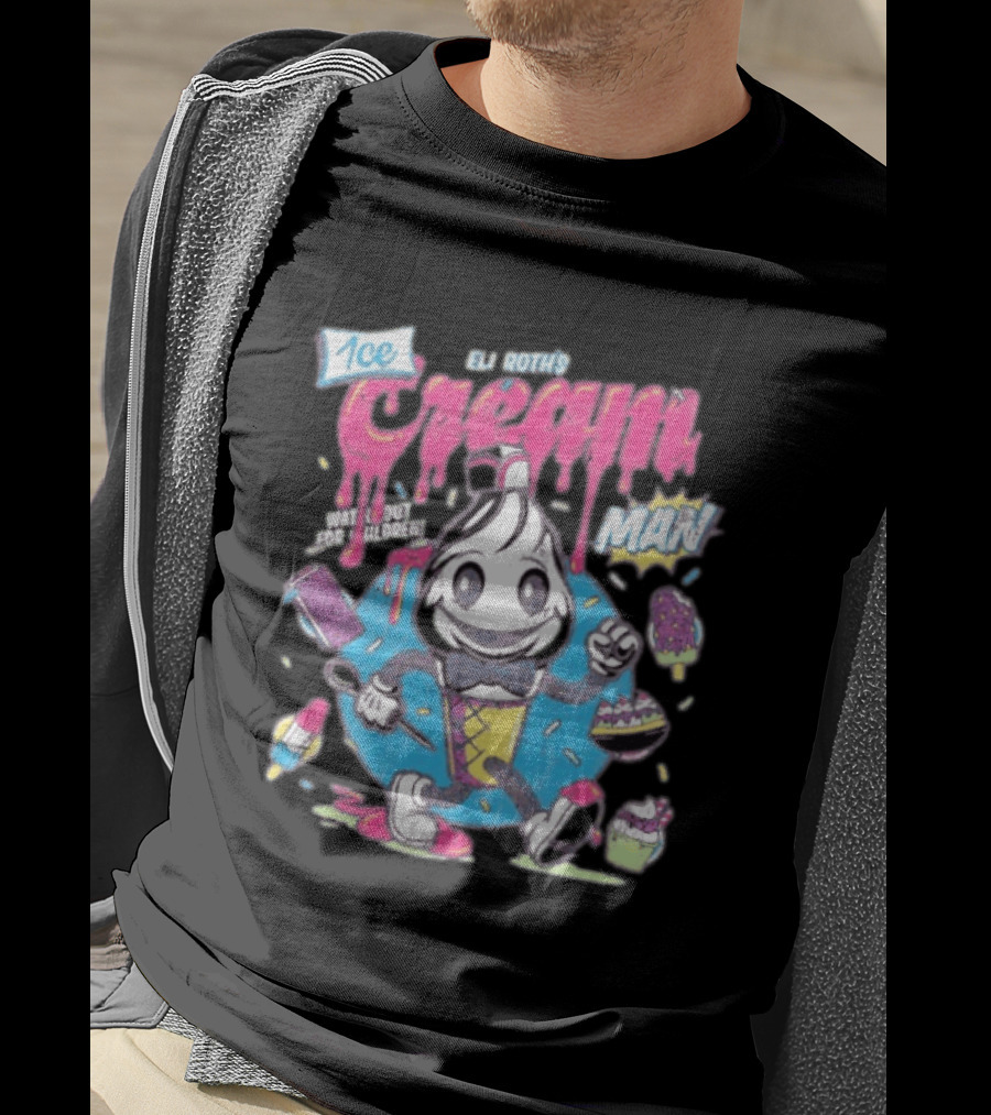 Eli Roth 1¢ Ice Cream Man Out For Children Colorful Cartoon T-Shirt