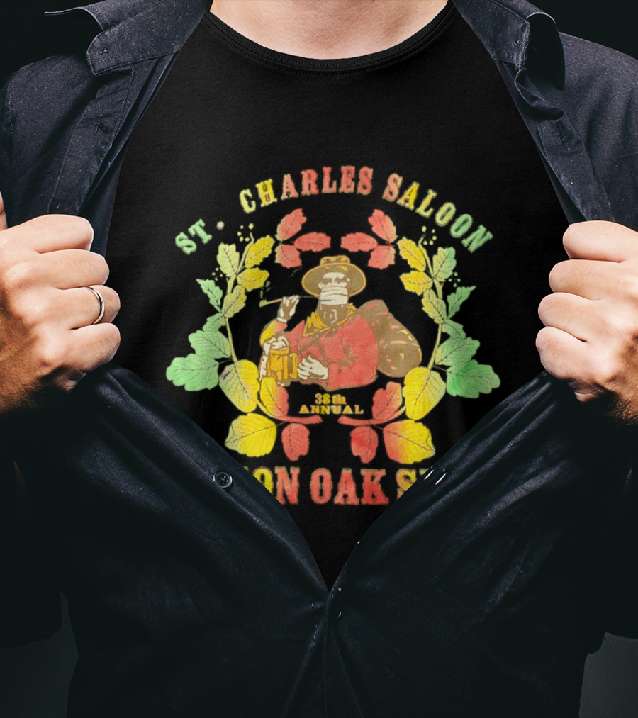 St. Charles Saloon Poison Oak Show 38th Annual Western Pub Cowboy T-Shirt