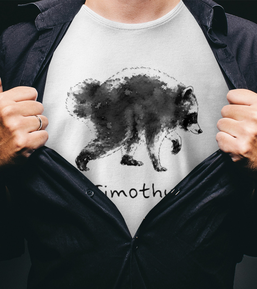 Timothy Raccoon Silhouette Meme T-Shirt