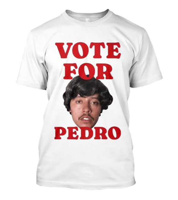 Vote For Pedro Distressed Vintage Style Iconic Headshot Retro Movie Reference T-Shirt