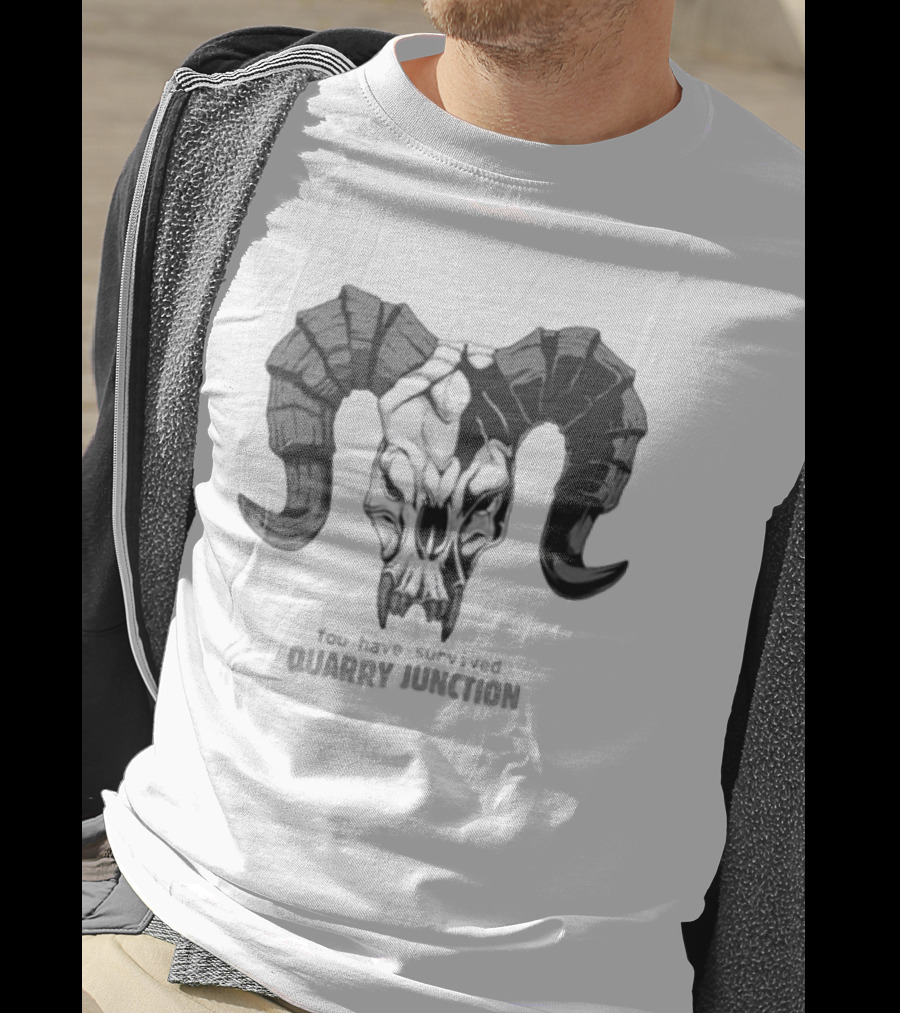 You Have Survived Quarry Junction Fallout Gaming Ram Skull T-Shirt