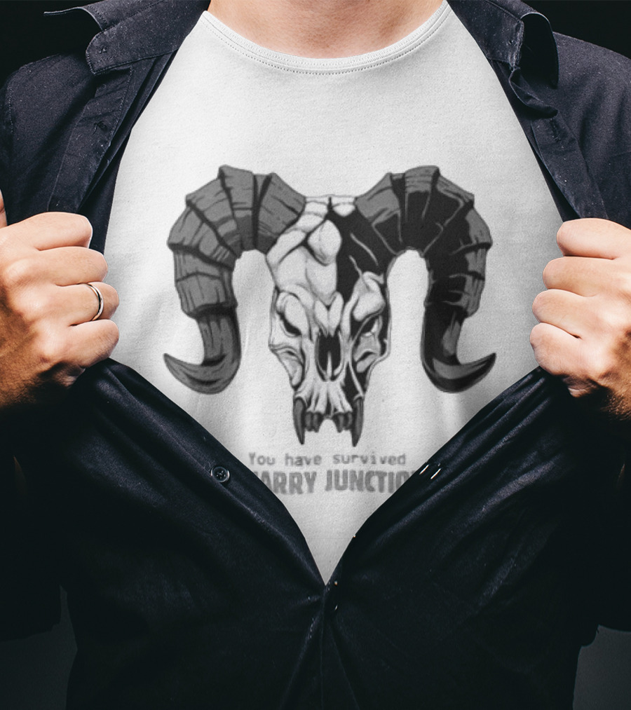 You Have Survived Quarry Junction Fallout Gaming Ram Skull T-Shirt