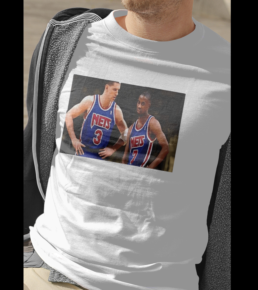 Drazen Petrovic Kenny Anderson New Jersey Nets 3 7 Blue Jerseys T-Shirt