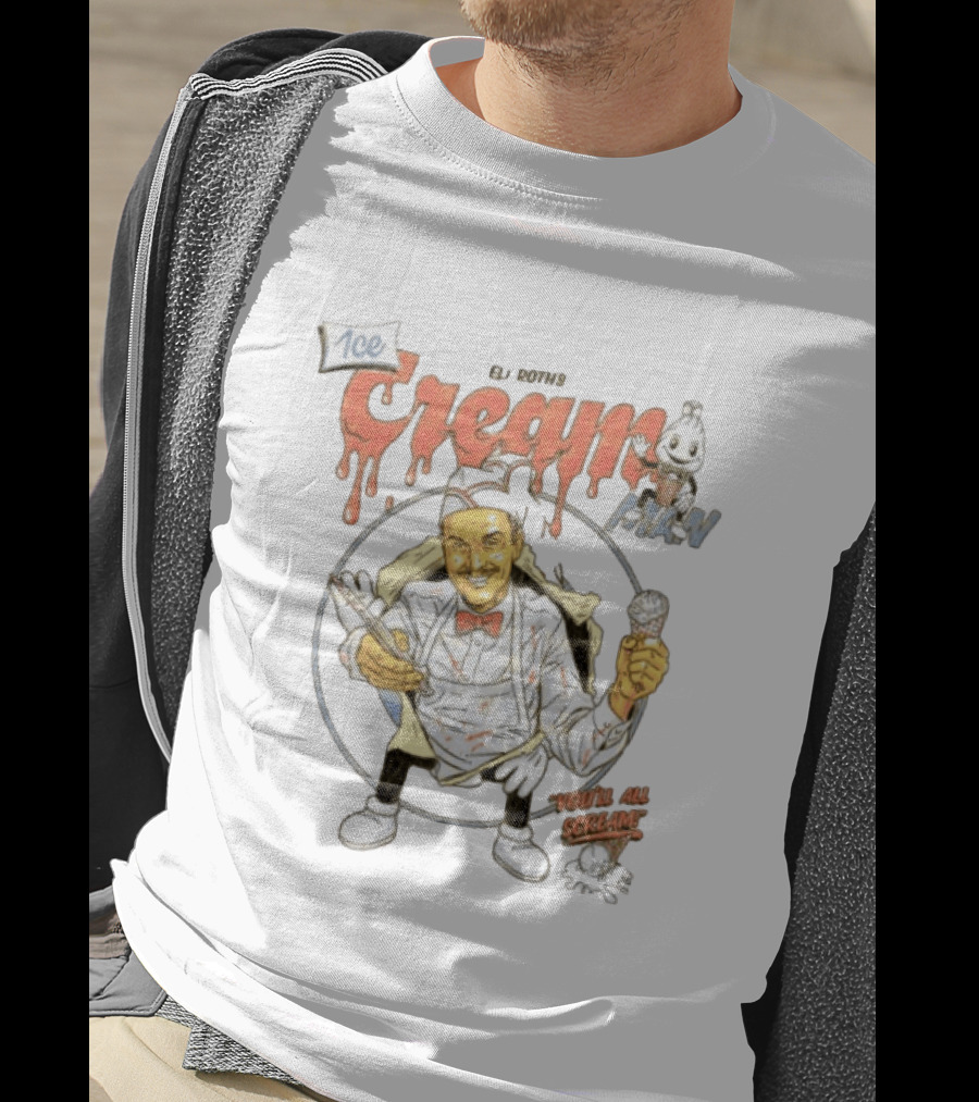 Eli Roth's Ice Cream Man You'll All Scream Scary Vintage Horror T-Shirt