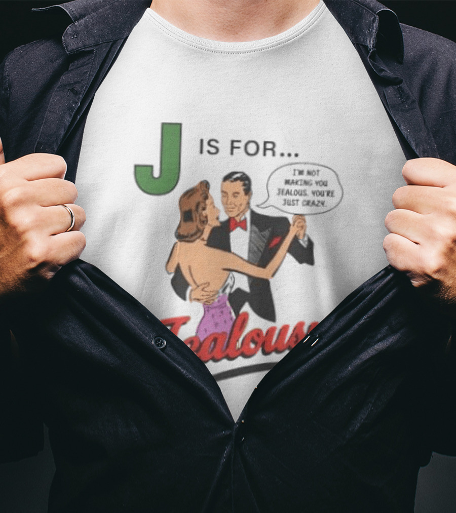 J Is For Jealousy Retro Dancing Couple Gaslighting T-Shirt