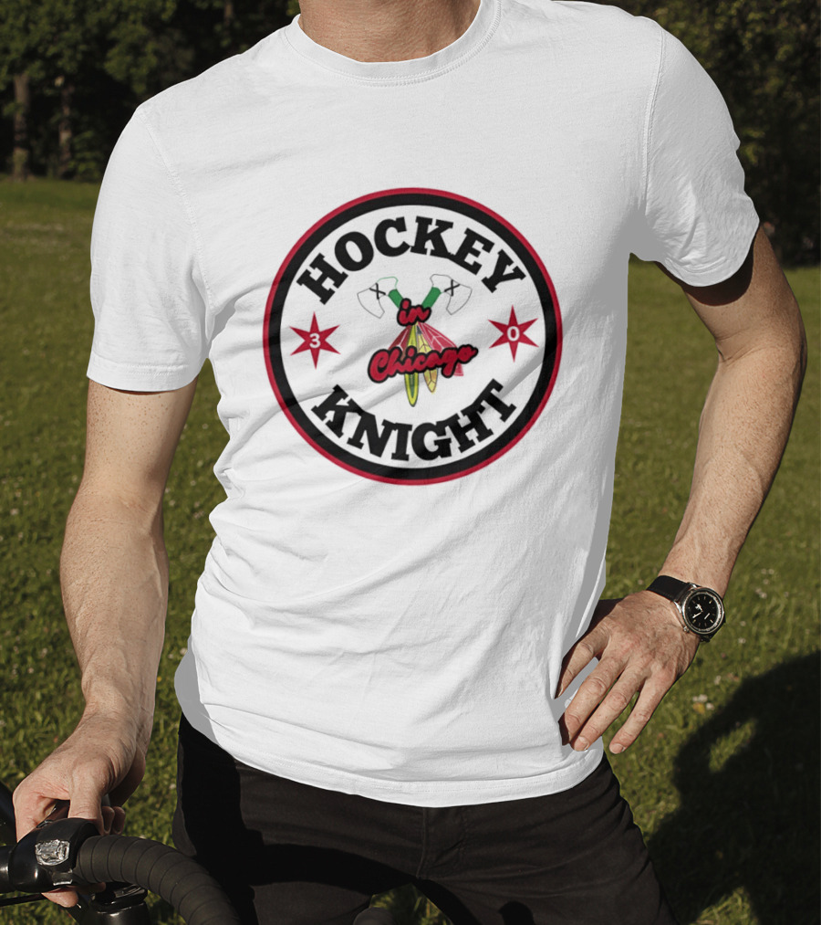 Hockey Knight In Chicago Vintage Red Stars And Tomahawks T-Shirt
