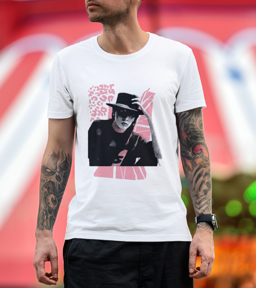 John Taylor Punk Masters Retro Style Hat And Femme Collage T-Shirt
