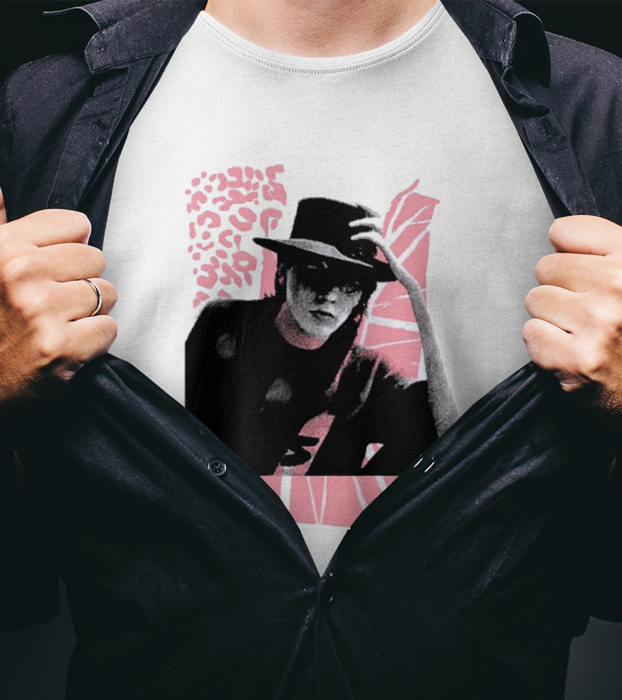 John Taylor Punk Masters Retro Style Hat And Femme Collage T-Shirt