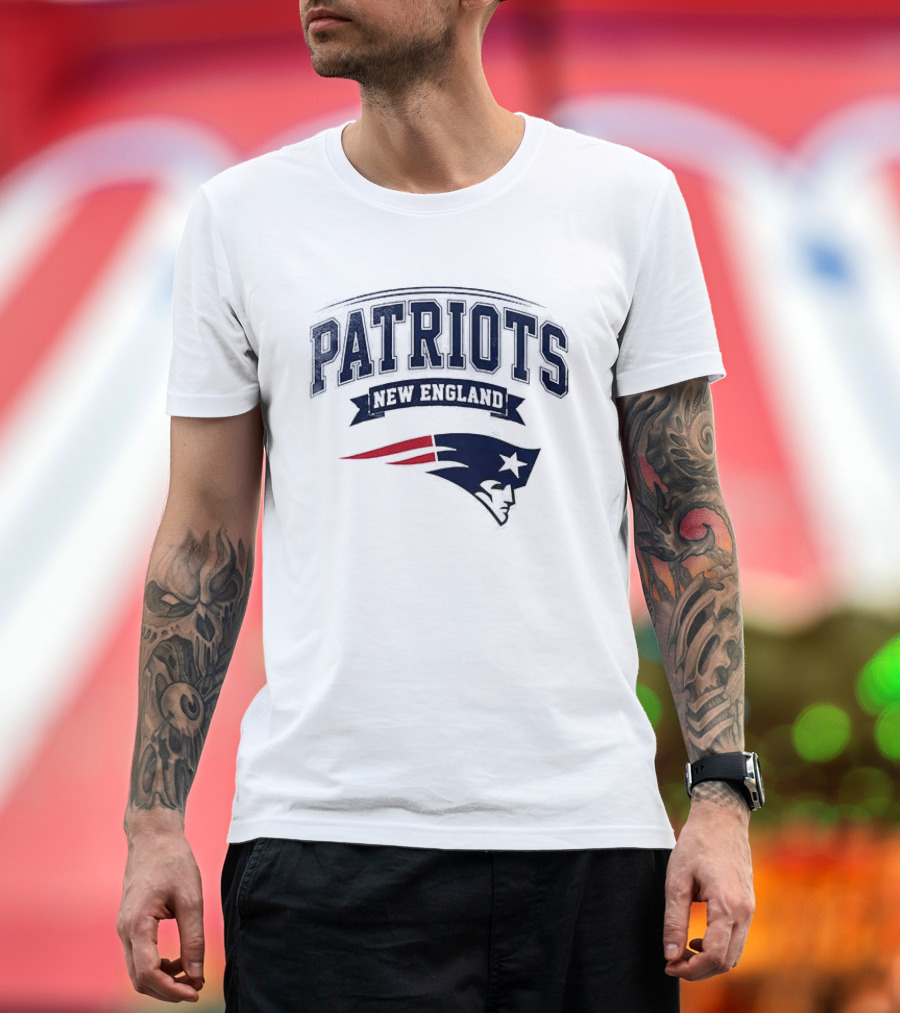 New England Patriots Ghostface Running Football NFL T-Shirt