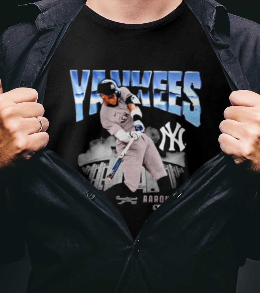 Aaron Judge Yankees New York MLB Player Yankees Stadium Scene T-Shirt