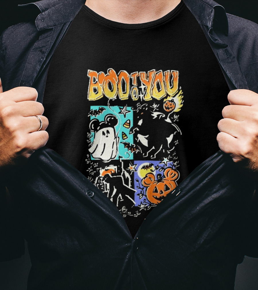 Boo To You Ghost And Pumpkin Halloween Fun T-Shirt