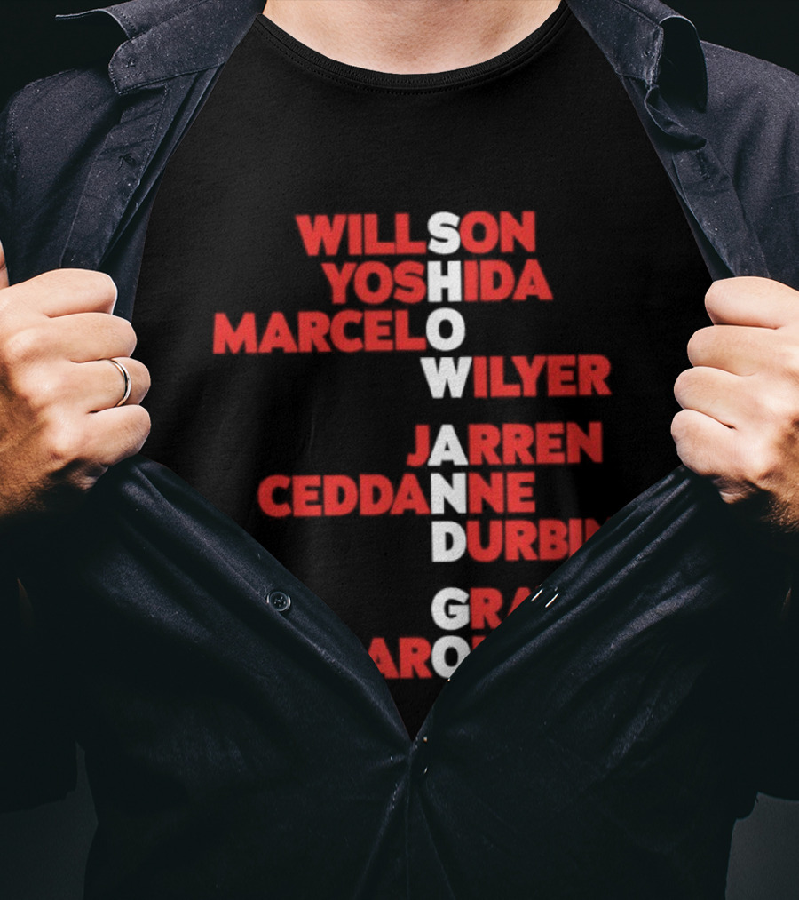 Boston Baseball Show And Go Willson Yoshida Marcel Wilyer Jarren Ceddanne Durgin Gray Aroldis 2026 Names Word Game T-Shirt