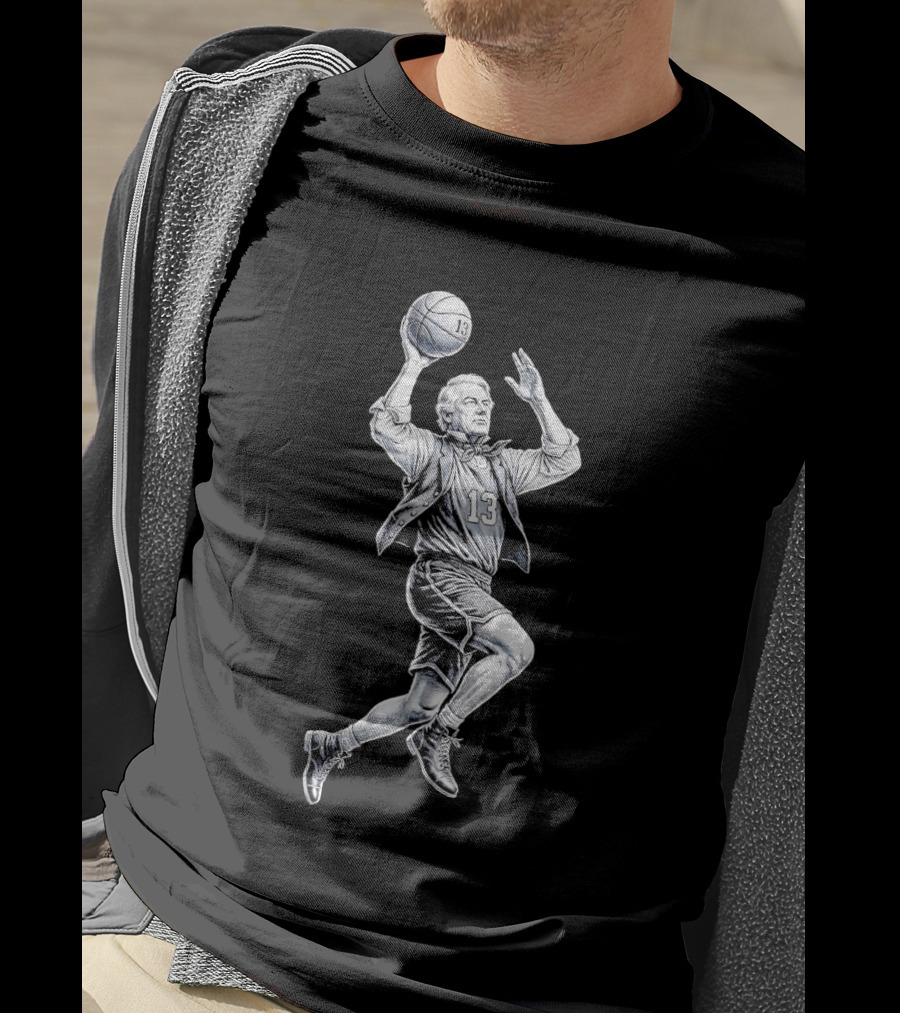 George Mikan Number 13 Basketball Legend Jump Shot T-Shirt