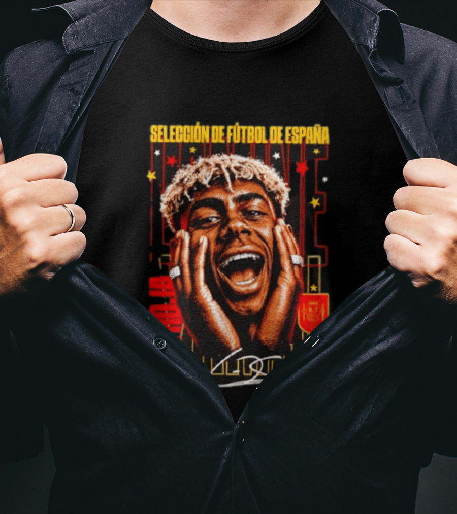 Lamine Yamal Selección De Fútbol De España La Roja Starboy Iconic Footballer España Celebration T-Shirt
